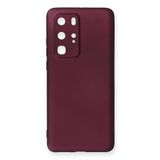 Nevarium Huawei P40 Pro Kılıf Yumuşak Dokulu Silikon Premium - Mürdüm