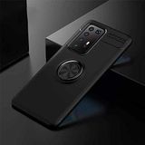 Nevarium Huawei P40 Pro Uyumlu Kılıf Yüzüklü Silikon Range - Siyah