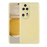 Nevarium Huawei P50 Pro Uyumlu Kılıf Silikon Yumuşak Dokulu Premium- Gold