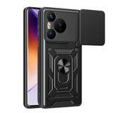 Nevarium Huawei Pura 70 5G Uyumlu Kılıf Pars Lens Sürgülü Yüzüklü Standlı Korumalı Kılıf