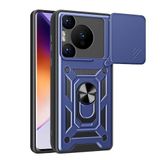 Nevarium Huawei Pura 70 Pro 5G ile Uyumlu Kılıf Pars Lens Sürgülü Yüzüklü Standlı Korumalı Kılıf