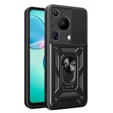 Nevarium Huawei Pura 70 Ultra ile Uyumlu Kılıf Pars Lens Sürgülü Yüzüklü Standlı Korumalı Kılıf
