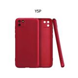 Nevarium Huawei Y5P Kılıf Yumuşak Dokulu Silikon Premium - Bordo