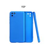 Nevarium Huawei Y5P Kılıf Yumuşak Dokulu Silikon Premium - Mavi