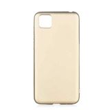 Nevarium Huawei Y5P Uyumlu Kılıf Silikon Yumuşak Dokulu Premium- Gold