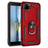 Nevarium Huawei Y5P Uyumlu Kılıf Tank Yüzüklü Silikon Kapak - Kırmızı