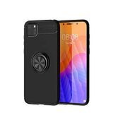 Nevarium Huawei Y5P Uyumlu Kılıf Yüzüklü Silikon Range - Siyah