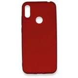 Nevarium Huawei Y6 2019 Kılıf Yumuşak Dokulu Silikon Premium - Bordo