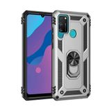 Nevarium Huawei Y6P Kılıf Tank Yüzüklü Yüksek Korumalı Silikon Sofya - Gümüş