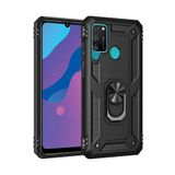 Nevarium Huawei Y6P Kılıf Tank Yüzüklü Yüksek Korumalı Silikon Sofya - Siyah