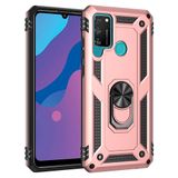 Nevarium Huawei Y6P Uyumlu Kılıf Tank Yüzüklü Silikon Kapak - Rose
