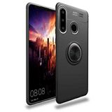 Nevarium Huawei Y6P Uyumlu Kılıf Yüzüklü Silikon Range - Siyah
