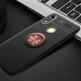 Nevarium Huawei Y6S 2019 Uyumlu Kılıf Yüzüklü Silikon Range - Siyah-Rose Gold