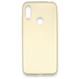 Nevarium Huawei Y6S Kılıf Yumuşak Dokulu Silikon Premium - Gold