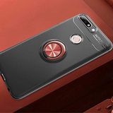Nevarium Huawei Y7 2018 Uyumlu Kılıf Yüzüklü Silikon Range - Siyah-Rose Gold