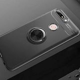 Nevarium Huawei Y7 2018 Uyumlu Kılıf Yüzüklü Silikon Range - Siyah