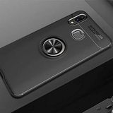 Nevarium Huawei Y7 Prime 2019 Uyumlu Kılıf Yüzüklü Silikon Range - Siyah