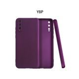 Nevarium Huawei Y8P Kılıf Yumuşak Dokulu Silikon Premium - Mürdüm