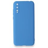 Nevarium Huawei Y8P Uyumlu Kılıf Silikon İçi Kadife Nano - Mavi