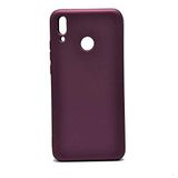 Nevarium Huawei Y9 2019 Uyumlu Kılıf Silikon Yumuşak Dokulu Premium- Mürdüm