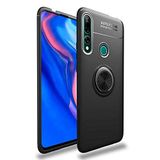 Nevarium Huawei Y9 Prime 2019 Uyumlu Kılıf Yüzüklü Silikon Range - Siyah