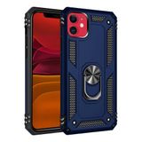Nevarium iPhone 11 Uyumlu Kılıf Tank Yüzüklü Silikon Kapak - Lacivert