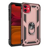 Nevarium iPhone 11 Uyumlu Kılıf Tank Yüzüklü Silikon Kapak - Rose
