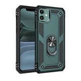 Nevarium iPhone 11 Uyumlu Kılıf Tank Yüzüklü Silikon Kapak - Yeşil