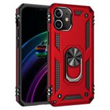 Nevarium iPhone 12 Mini Uyumlu Kılıf Tank Yüzüklü Silikon Kapak - Kırmızı