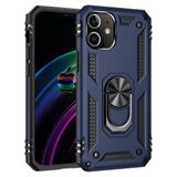 Nevarium iPhone 12 Mini Uyumlu Kılıf Tank Yüzüklü Silikon Kapak - Lacivert