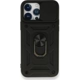 Nevarium iPhone 13 Pro Pars Lens Yüzüklü Standlı Silikon Kılıf