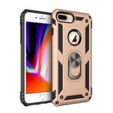 Nevarium iPhone 6 Plus Uyumlu Kılıf Tank Yüzüklü Silikon Kapak - Gold