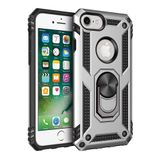 Nevarium iPhone 6 Uyumlu Kılıf Tank Yüzüklü Silikon Kapak - Gümüş