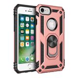 Nevarium iPhone 7 Uyumlu Kılıf Tank Yüzüklü Silikon Kapak - Rose