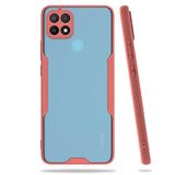 Nevarium Oppo A15S Uyumlu Kılıf Arkası Mat Kamera Korumalı Silikon - Pembe
