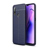 Nevarium Oppo A31 Uyumlu Kılıf Deri Dokulu Kamera Korumalı Silikon - Lacivert
