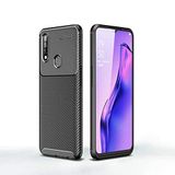 Nevarium Oppo A31 Uyumlu Kılıf Karbon Dokulu Silikon - Siyah