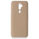 Nevarium Oppo A5 2020 Uyumlu Kılıf Silikon İçi Kadife Nano - Bej