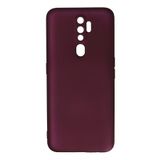 Nevarium Oppo A9 2020 Kılıf Yumuşak Dokulu Silikon Premium - Mürdüm