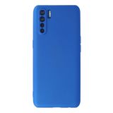 Nevarium Oppo A91 / Reno 3 Kılıf Yumuşak Dokulu Silikon Premium - Mavi