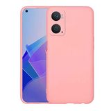 Nevarium Oppo A96 4G Uyumlu Kılıf Lansman içi Kadife Silikon- Pembe Açık