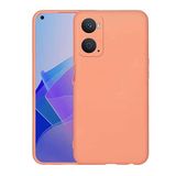 Nevarium Oppo A96 4G Uyumlu Kılıf Lansman içi Kadife Silikon- Turuncu