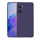 Nevarium Oppo A96 4G Uyumlu Kılıf Silikon Yumuşak Dokulu Premium- Lacivert