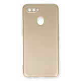 Nevarium Oppo AX7 Kılıf Yumuşak Dokulu Silikon Premium - Gold