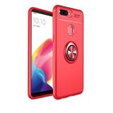 Nevarium Oppo AX7 Uyumlu Kılıf Yüzüklü Silikon Range - Kırmızı
