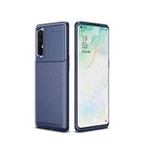 Nevarium Oppo Reno 3 Pro 5G Uyumlu Kılıf Karbon Dokulu Silikon - Lacivert