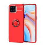 Nevarium Oppo Reno A73 Uyumlu Kılıf Yüzüklü Silikon Range - Kırmızı
