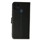 Nevarium Realme C25s Uyumlu Kılıf Kapaklı Cüzdan Standlı Deri - Siyah