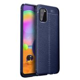 Nevarium Samsung Galaxy A02S Uyumlu Kılıf Focus Derili Silikon - Lacivert