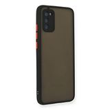 Nevarium Samsung Galaxy A02S Uyumlu Kılıf Kamera Korumalı Arkası Mat Silikon - Siyah